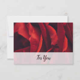 フローリストカスタムエディションRed Rose 'For You' Photo ノートカード
