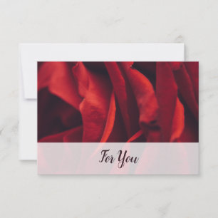 フローリストカスタムエディションRed Rose 'For You' Photo ノートカード