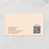 フローリストカラフルフローラブーケとQRコードレッド 名刺 (裏面)