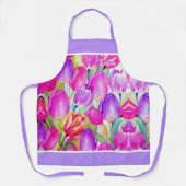 フローリストガーデナーピンクウォーター色フローラ エプロン (正面)