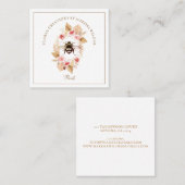 フローリストハニービー赤面ピンクボホフローラ スクエア名刺 (正面/裏面)