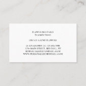 フローリストバラ金ゴールド 名刺 (裏面)