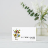 フローリストフラワーフローラデイジーひまわり 名刺 (スタンド正面)