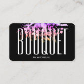 フローリストフローラデザイナースタイリストブラック 名刺 (正面)