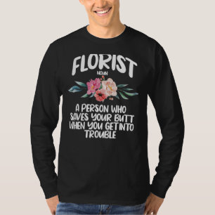 フローリストフローラデザイナーフラワーディーラーフローリチュリ Tシャツ
