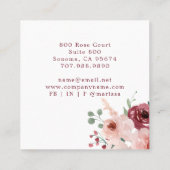 フローリストフローラ植物広場ビジネスカード スクエア名刺 (裏面)