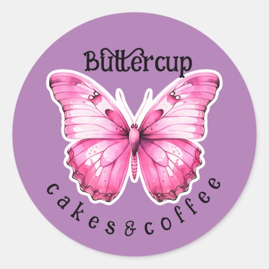 フローリストベーカリーカスタムカフェショップ名製品 ラウンドシール (正面)