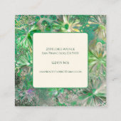 フローリストボタニカルプロフェッショナルブティックショップ スクエア名刺 (裏面)