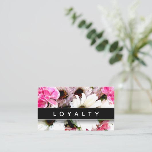 フローリストモダンプロフェッショナルエレガントトレンディーパターン 予約カード (スタンド正面)