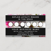 フローリストモダンプロフェッショナルエレガントトレンディーパターン 予約カード (裏面)