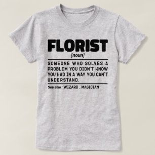 フローリスト名詞定義かわいいフローラクールフローリ Tシャツ