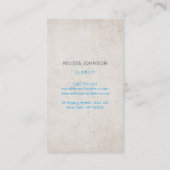 フローリスト園芸心理学者スタイリスト 名刺 (裏面)