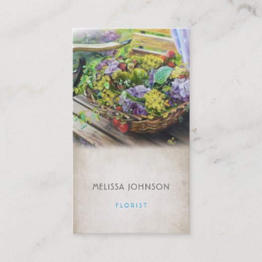 フローリスト園芸心理学者スタイリスト 名刺 (正面)