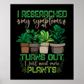 フローリスト女性おもしろい植物愛好家マザーガーデニング ポスター (正面)