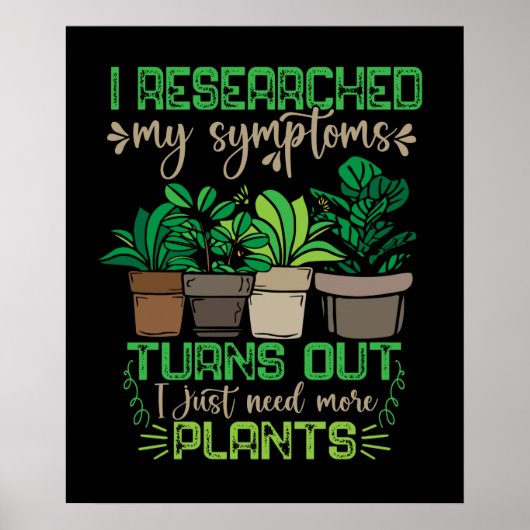 フローリスト女性おもしろい植物愛好家マザーガーデニング ポスター (正面)