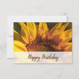 フローリスト版ひまわりフォトハッピーバースデー ノートカード