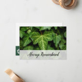 フローリスト版🌿アイビー写真'常に記憶されている' ノートカード (正面/裏面インサイチュ)