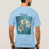 フローリスト白ライリーTシャツ Tシャツ (裏面)