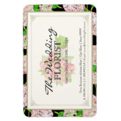 フローリスト結婚ズビジネスブーケピンクアジサイ マグネット (縦)