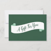💝フローリスト緑と白のギフト証明書 ノートカード (正面)