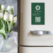 🌼フローリスト緑と白のフローラサービス事業 マグネット名刺