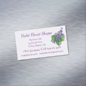 フローリスト自然花水彩紫色植物 マグネット名刺 (インサイチュ)