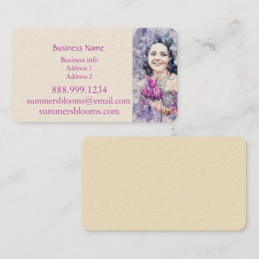 フローリスト花屋ファーマーズマーケット 名刺 (正面/裏面)