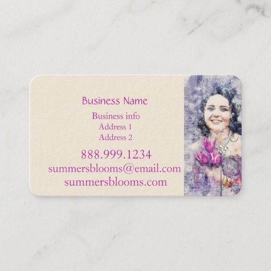 フローリスト花屋ファーマーズマーケット 名刺 (正面)