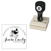 フローリスト花模様ブーケロゴアーティストスタジオ ラバースタンプ (押印)