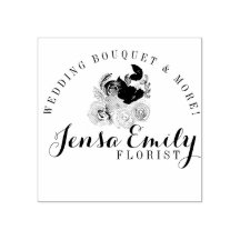 フローリスト花模様ブーケロゴアーティストスタジオ