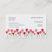 フローリスト金ゴールドバラエレガントカスタムビジネスカード 名刺 (裏面)