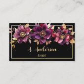 フローリスト黒 名刺 (正面)