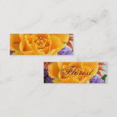 フローリスト – イエローローズ スキニー名刺 (正面/裏面)