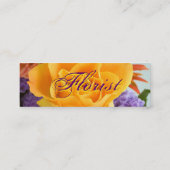 フローリスト – イエローローズ スキニー名刺 (裏面)