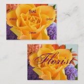 フローリスト – イエローローズ 名刺 (正面/裏面)