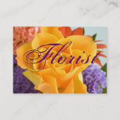 フローリスト – イエローローズ 名刺 (裏面)