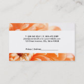 フローリスト |オレンエレガントジ（ピックアップ/デリバリ） 名刺 (裏面)