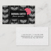 フローリスト |カーネーション |チョークフラワードードル 名刺 (正面/裏面)