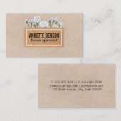 フローリスト |カーネーションII （白） 名刺 (正面/裏面)