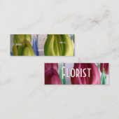 フローリスト – グリーンローゼチューリップ スキニー名刺 (正面/裏面)