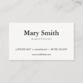 フローリスト（セピア） 名刺 (裏面)