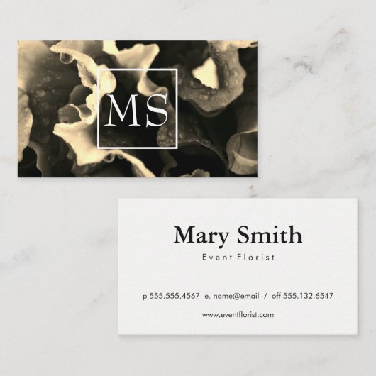 フローリスト（セピア） 名刺 (正面/裏面)