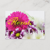 フローリスト – パープルブーケI 名刺 (裏面)