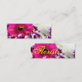 フローリスト – パープルブーケII スキニー名刺 (正面/裏面)