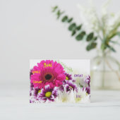 フローリスト – パープルブーケIII 名刺 (スタンド正面)