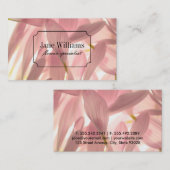 フローリスト |ピンクの花 名刺 (正面/裏面)