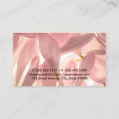 フローリスト |ピンクの花 名刺 (裏面)