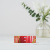 フローリスト – ピンクブルーバラ スキニー名刺 (スタンド正面)