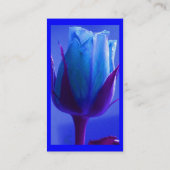 フローリスト – ピンクブルーバラ 名刺 (裏面)