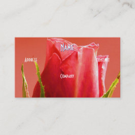 フローリスト – ピンクブルーバラ 名刺